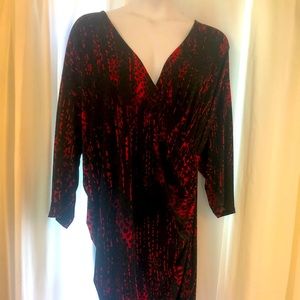 3X Jennifer Lopez Woman faux wrap dress